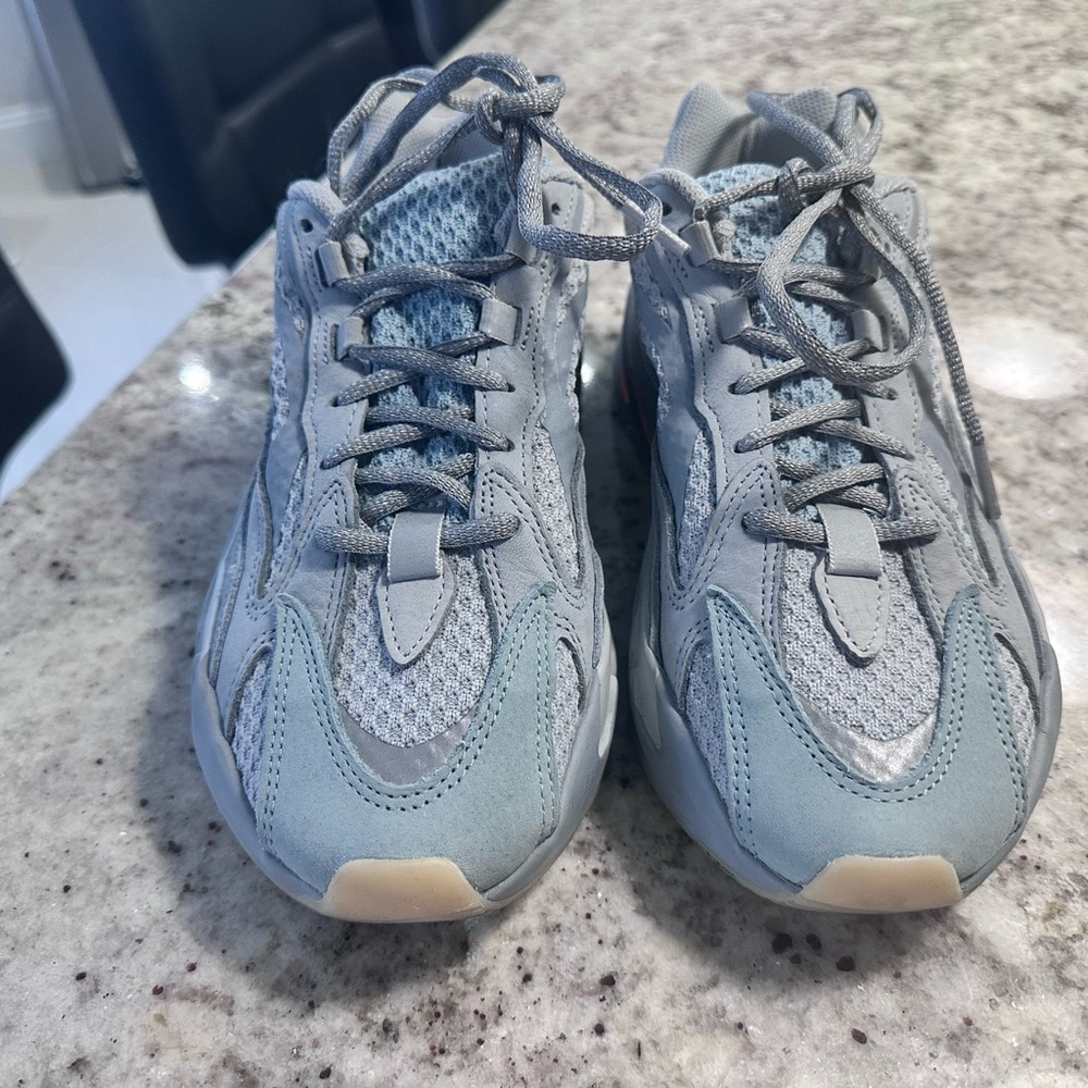 Yeezy Blue Sneakers with Chunky Design